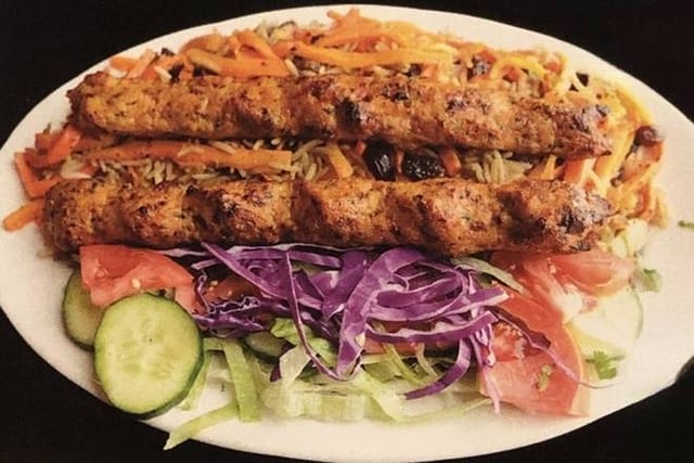 12. Chicken Kofta Kebab W/ Qabuli.