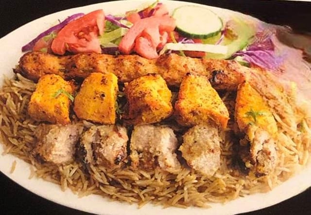 14. Mixed Kebab - Chicken Tikka, Chicken Kofta & Lamb Tikka.