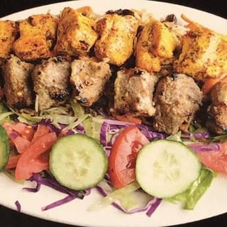 13. Chicken Tikka & Lamb Tikka Kebab W/ Qabuli